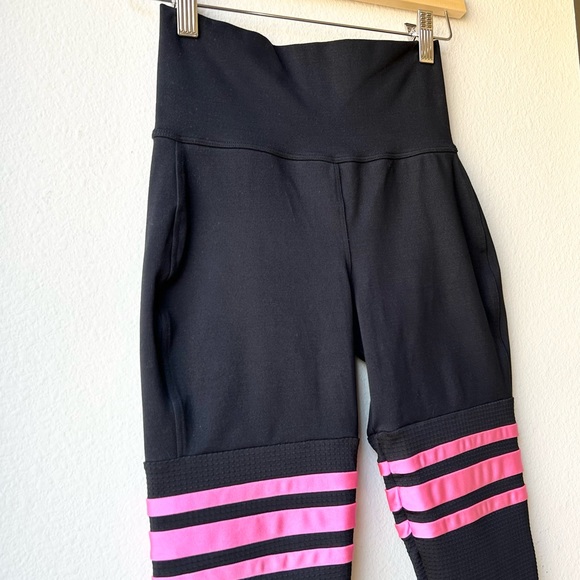 Bombshell Sportswear Thigh High Sock leggings Hot Pink Neon Black Sz S - Picture 5 of 16